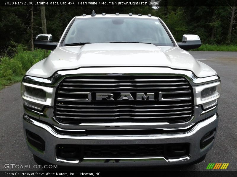 Pearl White / Mountain Brown/Light Frost Beige 2020 Ram 2500 Laramie Mega Cab 4x4