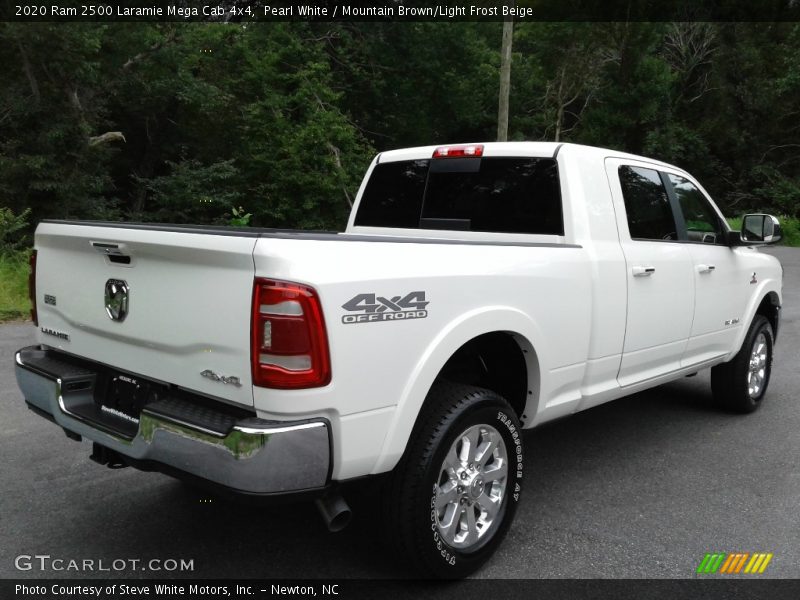 Pearl White / Mountain Brown/Light Frost Beige 2020 Ram 2500 Laramie Mega Cab 4x4