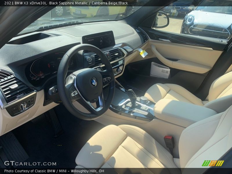 Black Sapphire Metallic / Canberra Beige/Black 2021 BMW X3 xDrive30i