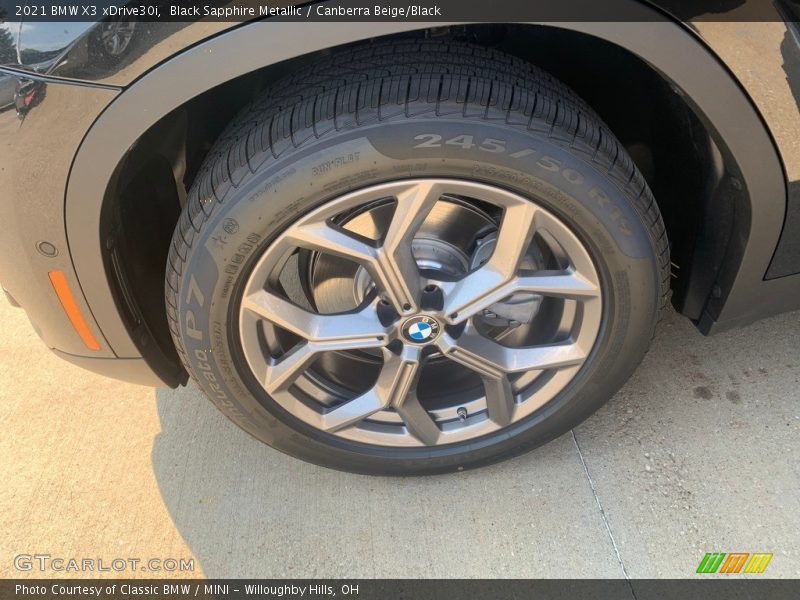 Black Sapphire Metallic / Canberra Beige/Black 2021 BMW X3 xDrive30i