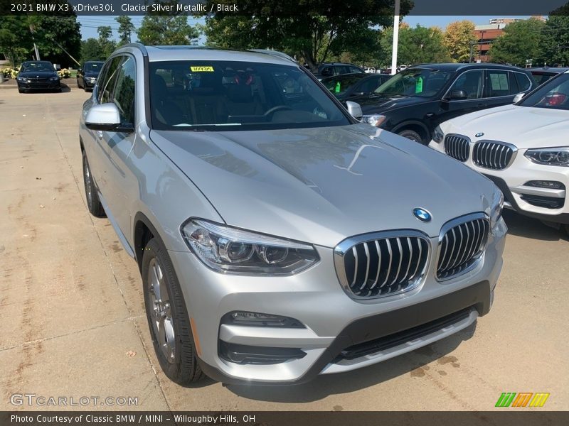 Glacier Silver Metallic / Black 2021 BMW X3 xDrive30i