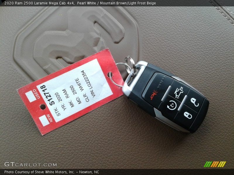 Pearl White / Mountain Brown/Light Frost Beige 2020 Ram 2500 Laramie Mega Cab 4x4