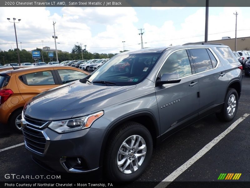 Satin Steel Metallic / Jet Black 2020 Chevrolet Traverse LT AWD