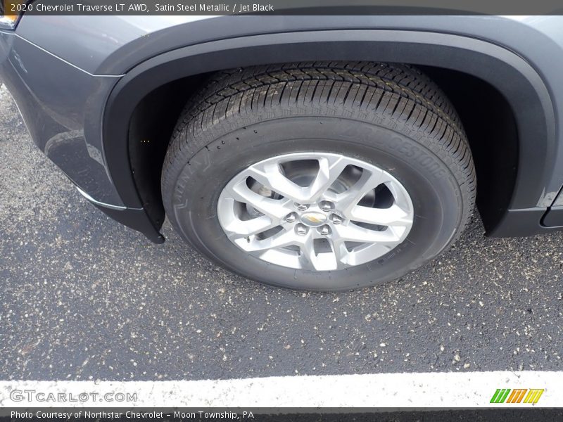 Satin Steel Metallic / Jet Black 2020 Chevrolet Traverse LT AWD