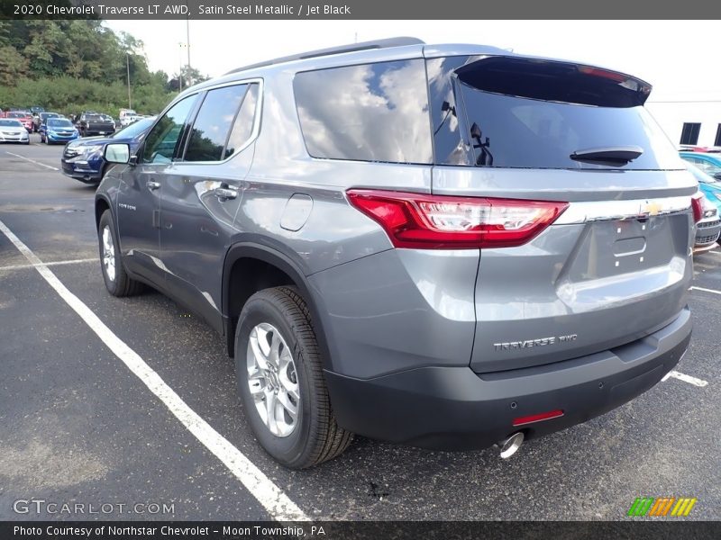 Satin Steel Metallic / Jet Black 2020 Chevrolet Traverse LT AWD