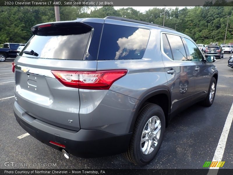 Satin Steel Metallic / Jet Black 2020 Chevrolet Traverse LT AWD