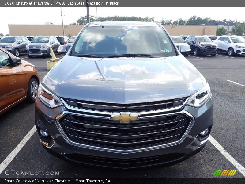 Satin Steel Metallic / Jet Black 2020 Chevrolet Traverse LT AWD