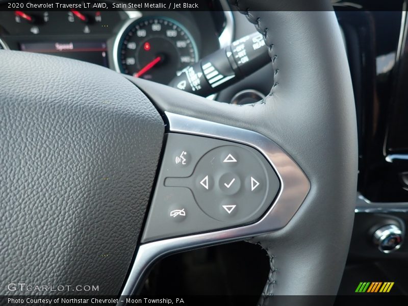 Satin Steel Metallic / Jet Black 2020 Chevrolet Traverse LT AWD