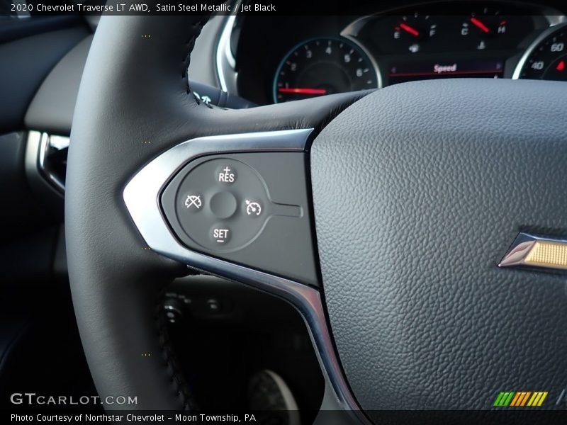 Satin Steel Metallic / Jet Black 2020 Chevrolet Traverse LT AWD