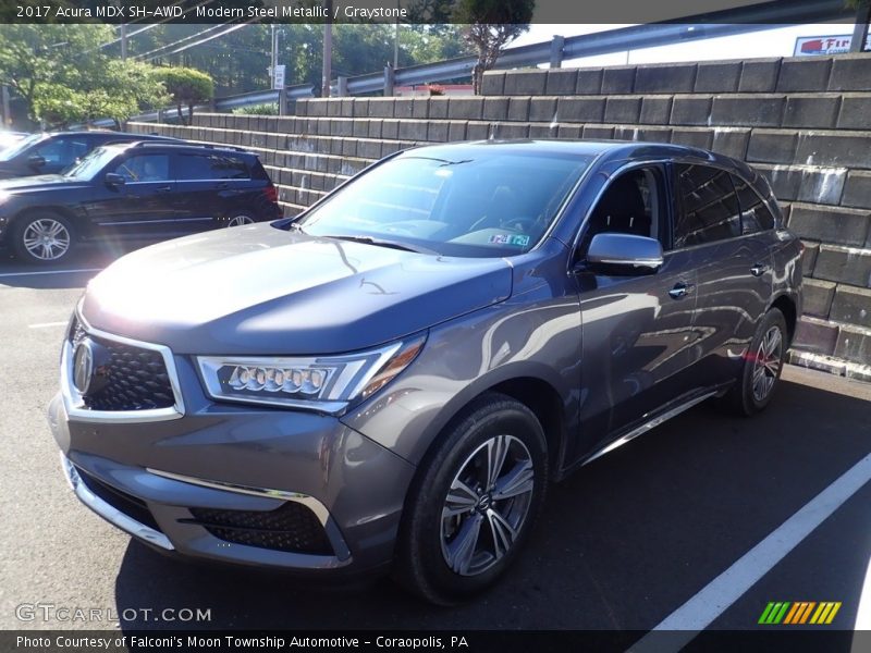 Modern Steel Metallic / Graystone 2017 Acura MDX SH-AWD