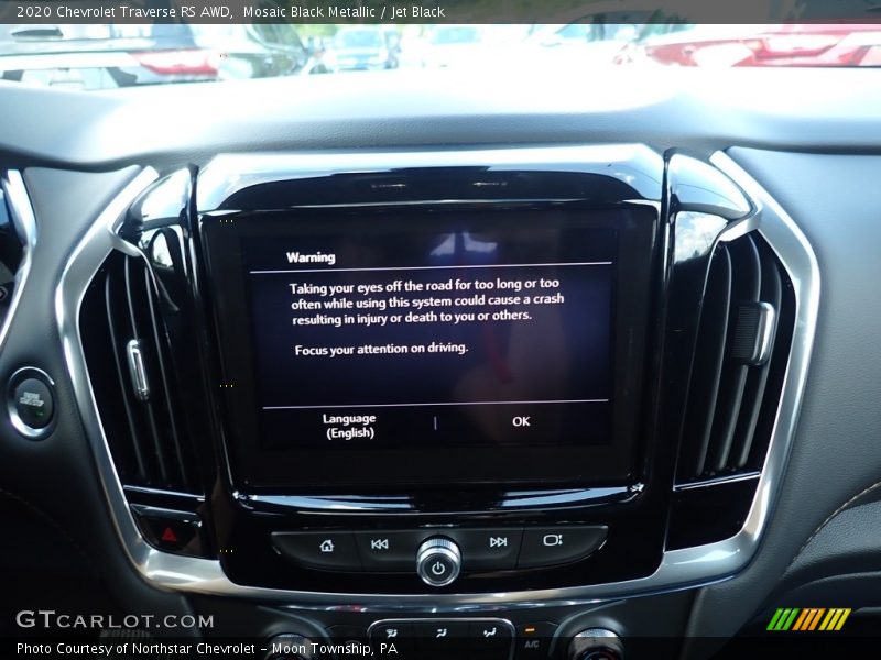 Mosaic Black Metallic / Jet Black 2020 Chevrolet Traverse RS AWD