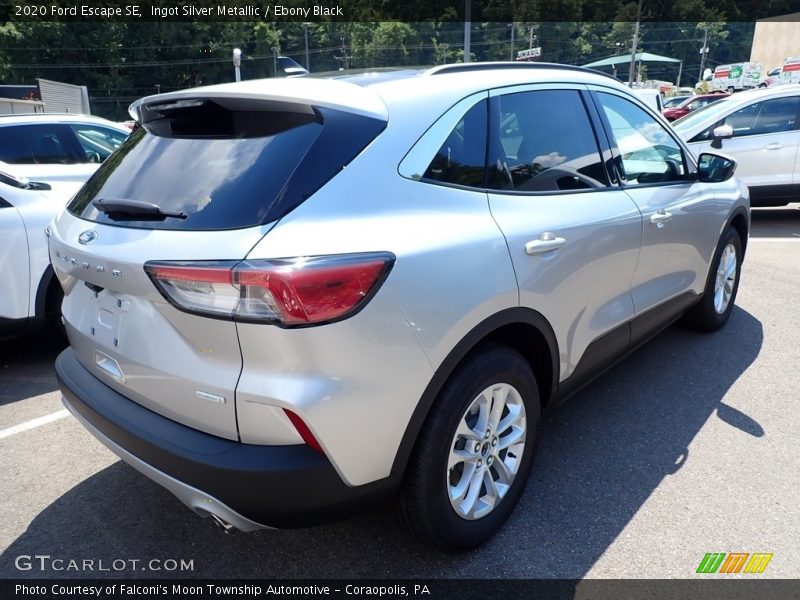 Ingot Silver Metallic / Ebony Black 2020 Ford Escape SE