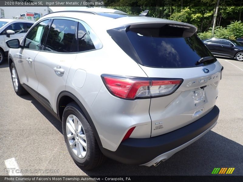 Ingot Silver Metallic / Ebony Black 2020 Ford Escape SE