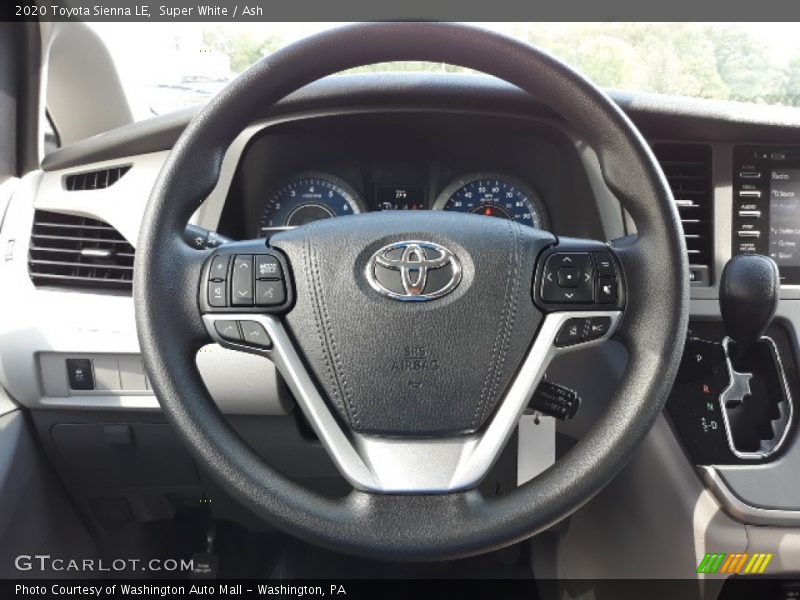 Super White / Ash 2020 Toyota Sienna LE