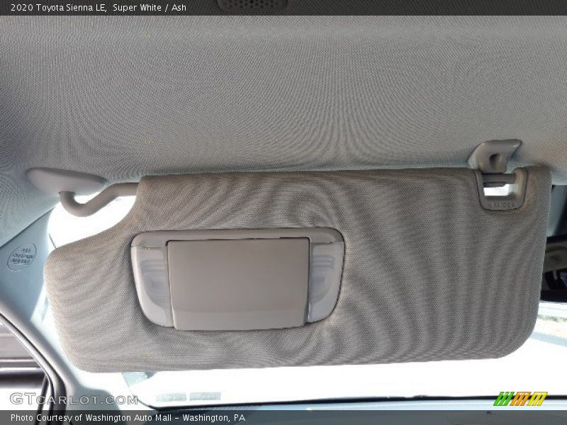 Super White / Ash 2020 Toyota Sienna LE