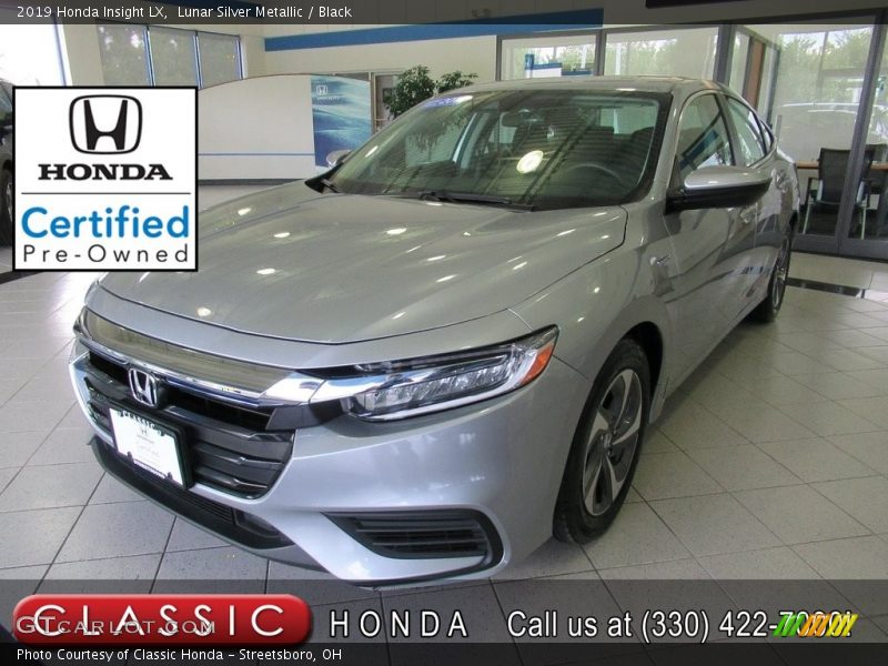 Lunar Silver Metallic / Black 2019 Honda Insight LX