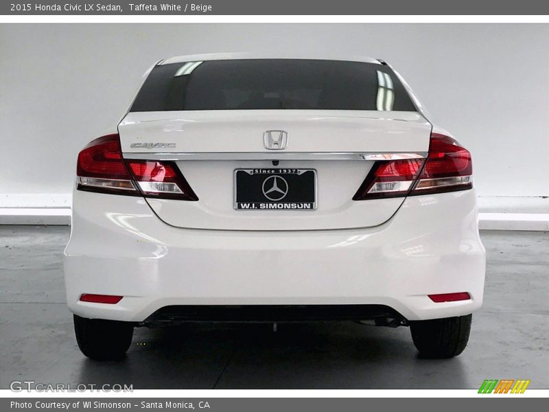 Taffeta White / Beige 2015 Honda Civic LX Sedan