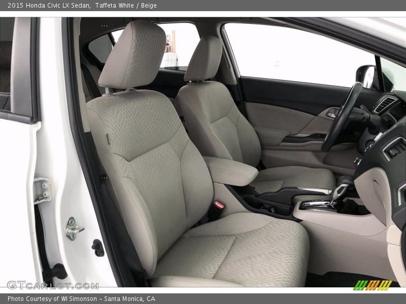 Taffeta White / Beige 2015 Honda Civic LX Sedan