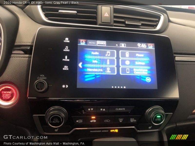 Sonic Gray Pearl / Black 2020 Honda CR-V EX AWD