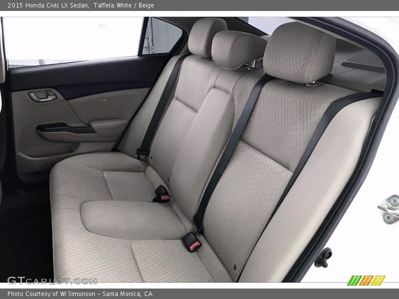 Taffeta White / Beige 2015 Honda Civic LX Sedan