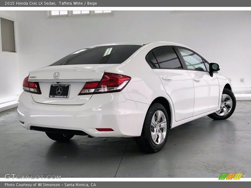 Taffeta White / Beige 2015 Honda Civic LX Sedan