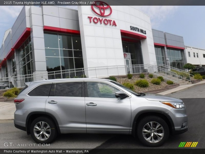 Predawn Gray Mica / Ash 2015 Toyota Highlander XLE AWD