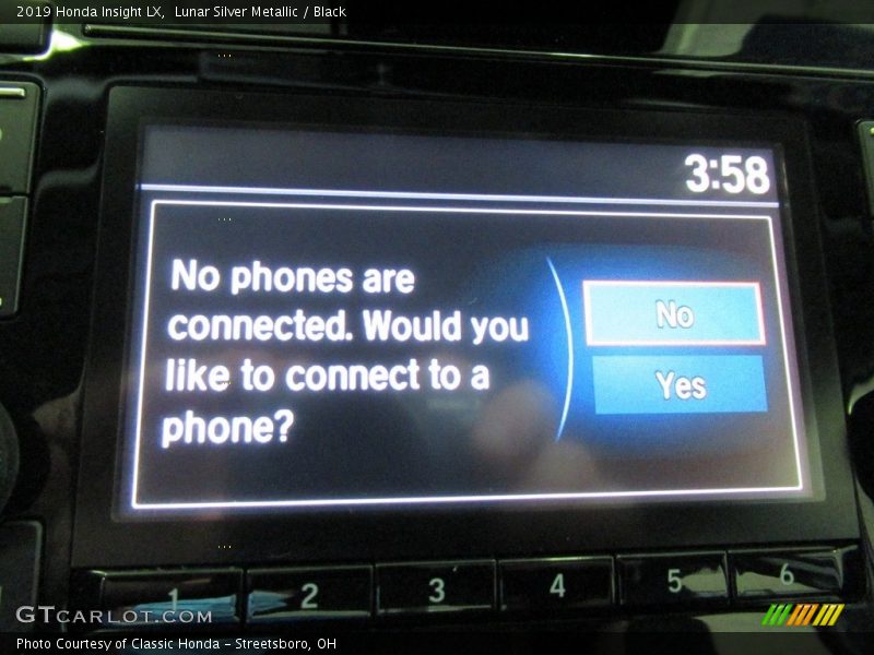 Lunar Silver Metallic / Black 2019 Honda Insight LX