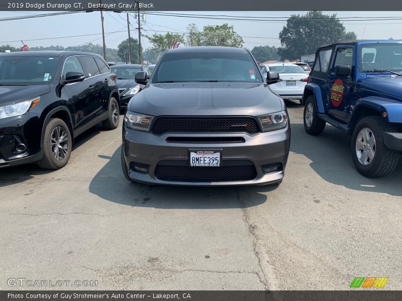 Destroyer Gray / Black 2019 Dodge Durango GT