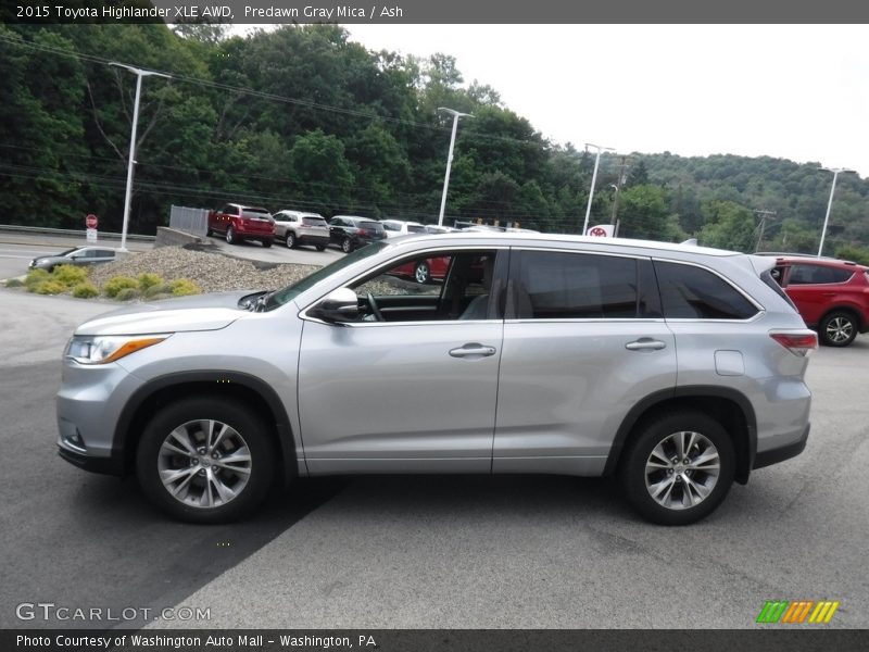 Predawn Gray Mica / Ash 2015 Toyota Highlander XLE AWD