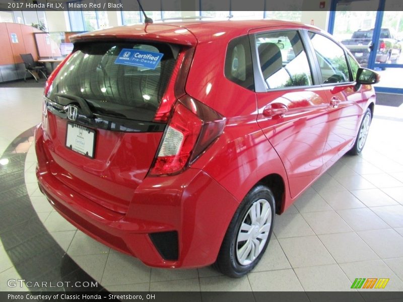 Milano Red / Black 2017 Honda Fit LX