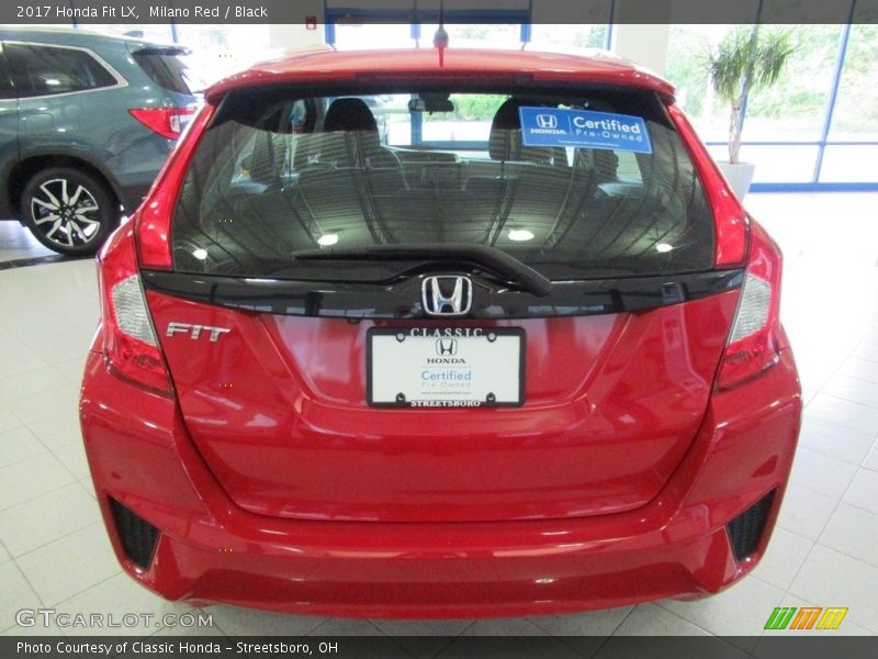 Milano Red / Black 2017 Honda Fit LX