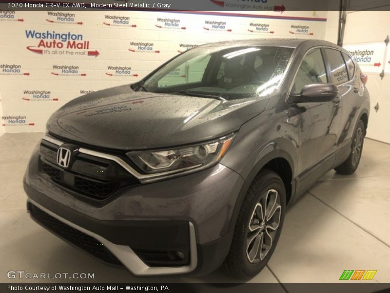 Modern Steel Metallic / Gray 2020 Honda CR-V EX AWD