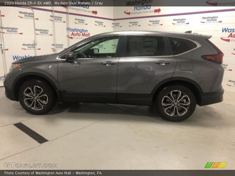 Modern Steel Metallic / Gray 2020 Honda CR-V EX AWD