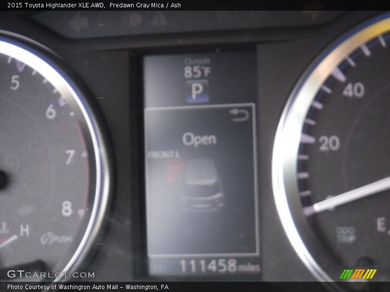 Predawn Gray Mica / Ash 2015 Toyota Highlander XLE AWD