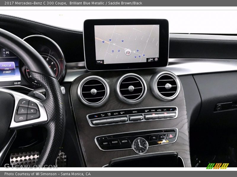 Brilliant Blue Metallic / Saddle Brown/Black 2017 Mercedes-Benz C 300 Coupe