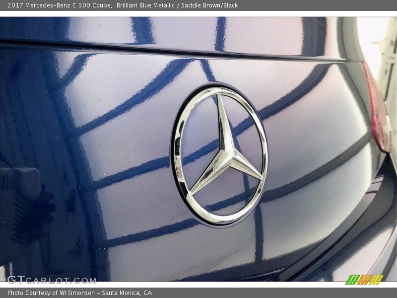 Brilliant Blue Metallic / Saddle Brown/Black 2017 Mercedes-Benz C 300 Coupe