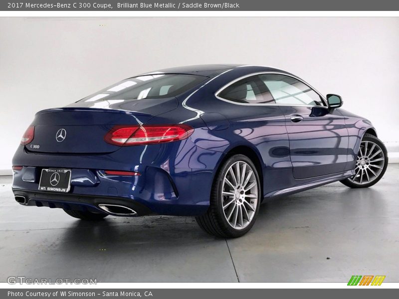 Brilliant Blue Metallic / Saddle Brown/Black 2017 Mercedes-Benz C 300 Coupe