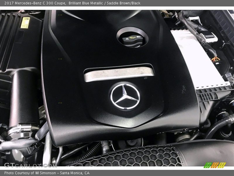 Brilliant Blue Metallic / Saddle Brown/Black 2017 Mercedes-Benz C 300 Coupe