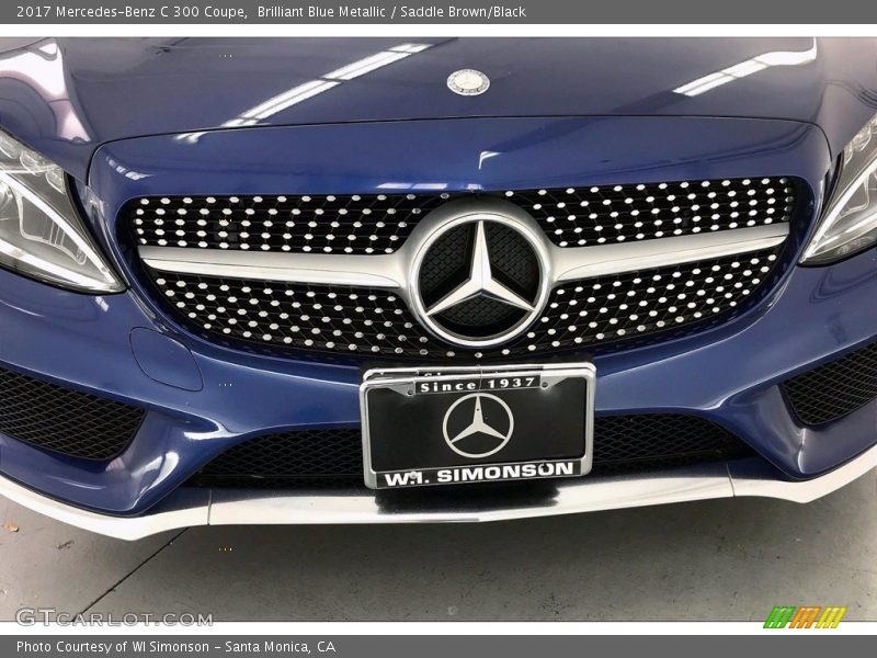 Brilliant Blue Metallic / Saddle Brown/Black 2017 Mercedes-Benz C 300 Coupe