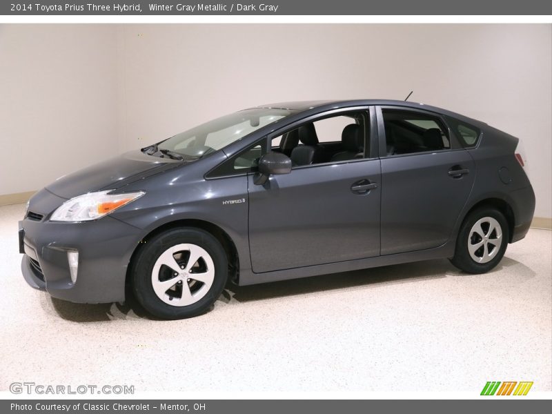 Winter Gray Metallic / Dark Gray 2014 Toyota Prius Three Hybrid