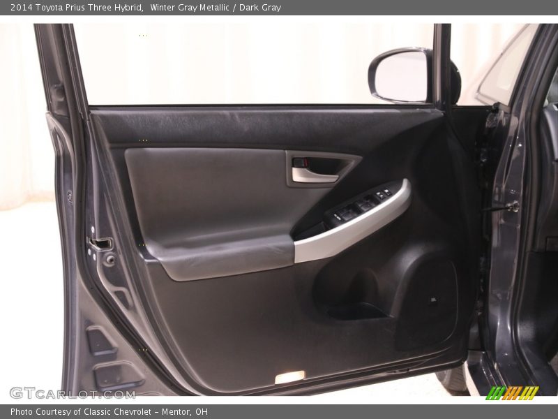 Winter Gray Metallic / Dark Gray 2014 Toyota Prius Three Hybrid