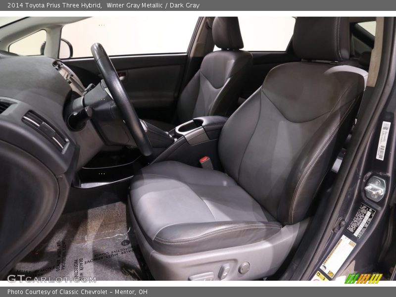 Winter Gray Metallic / Dark Gray 2014 Toyota Prius Three Hybrid