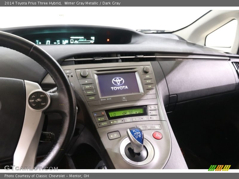 Winter Gray Metallic / Dark Gray 2014 Toyota Prius Three Hybrid