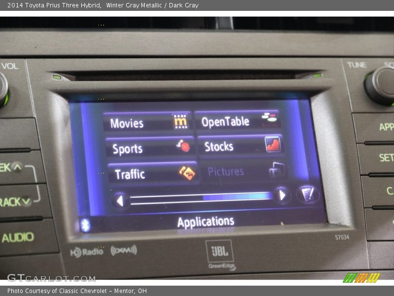 Winter Gray Metallic / Dark Gray 2014 Toyota Prius Three Hybrid