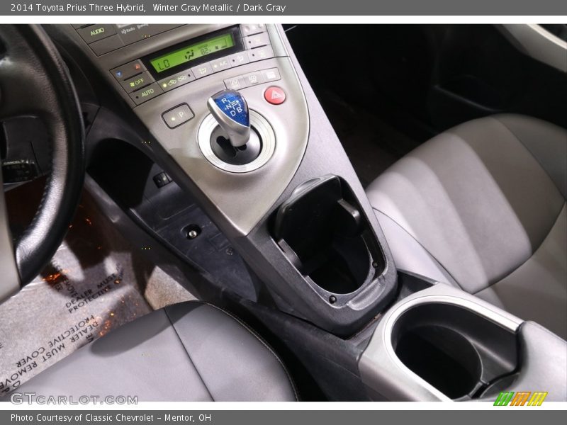 Winter Gray Metallic / Dark Gray 2014 Toyota Prius Three Hybrid