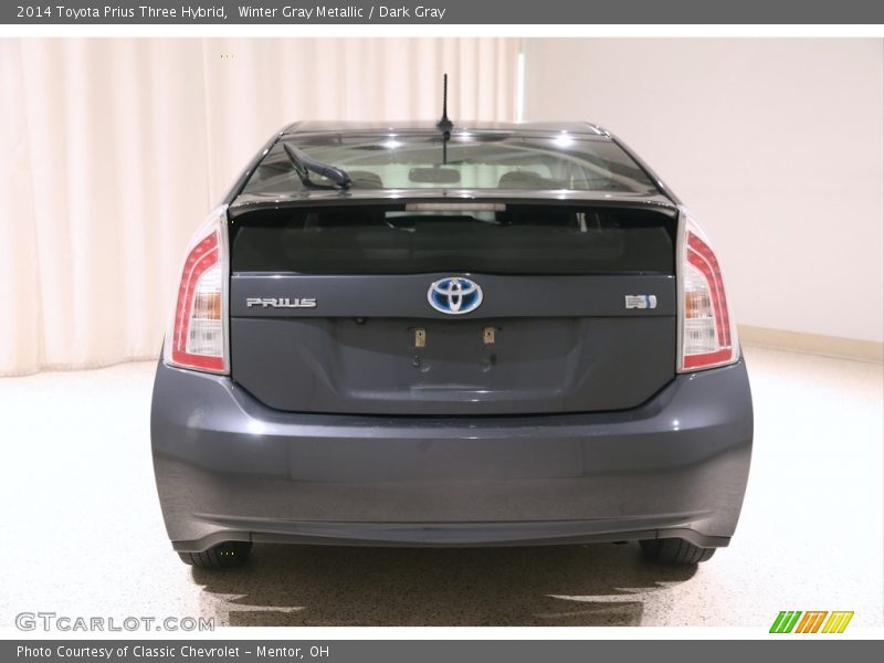 Winter Gray Metallic / Dark Gray 2014 Toyota Prius Three Hybrid
