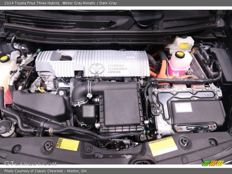Winter Gray Metallic / Dark Gray 2014 Toyota Prius Three Hybrid