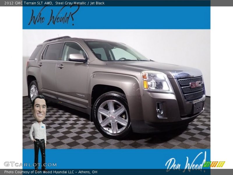 Steel Gray Metallic / Jet Black 2012 GMC Terrain SLT AWD