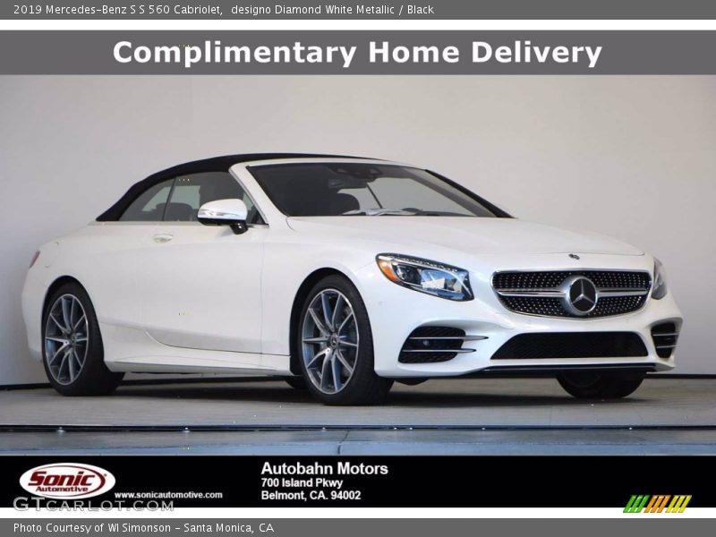designo Diamond White Metallic / Black 2019 Mercedes-Benz S S 560 Cabriolet