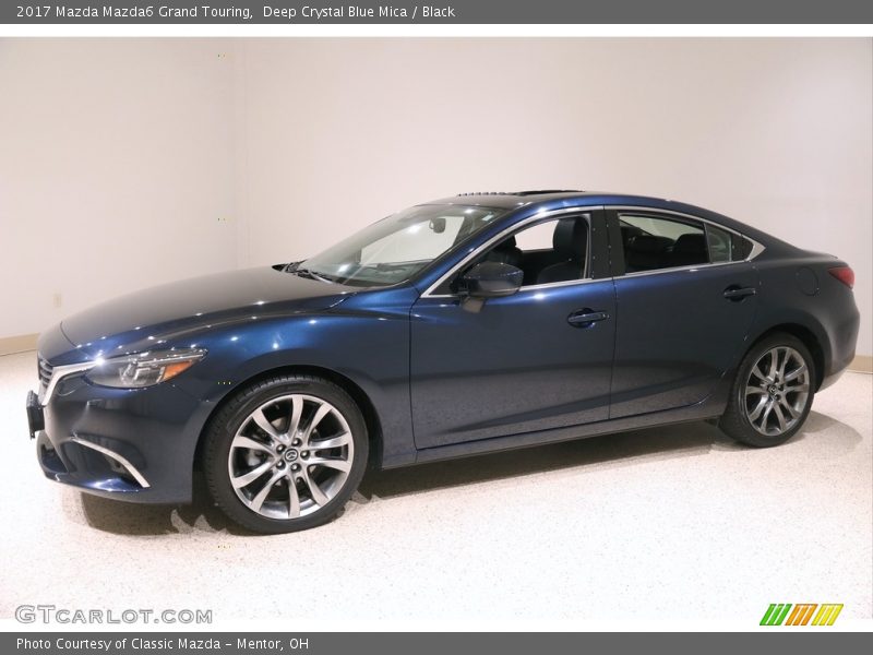 Deep Crystal Blue Mica / Black 2017 Mazda Mazda6 Grand Touring